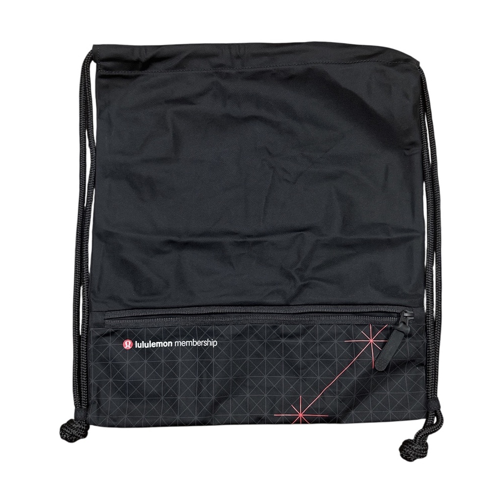 Lululemon Membership Members Gym Shoe Drawstring Nylon Bag Backpack